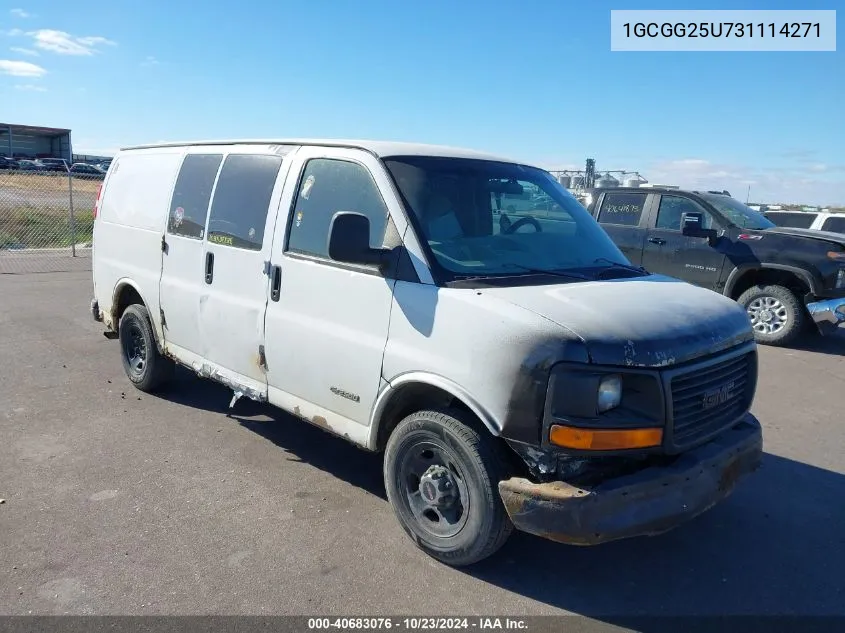 2003 Chevrolet Express VIN: 1GCGG25U731114271 Lot: 40683076