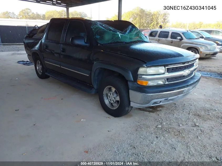 2003 Chevrolet Suburban 1500 Ls VIN: 3GNEC16Z43G341045 Lot: 40728929