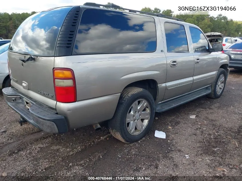 3GNEC16ZX3G194066 2003 Chevrolet Suburban 1500 Lt