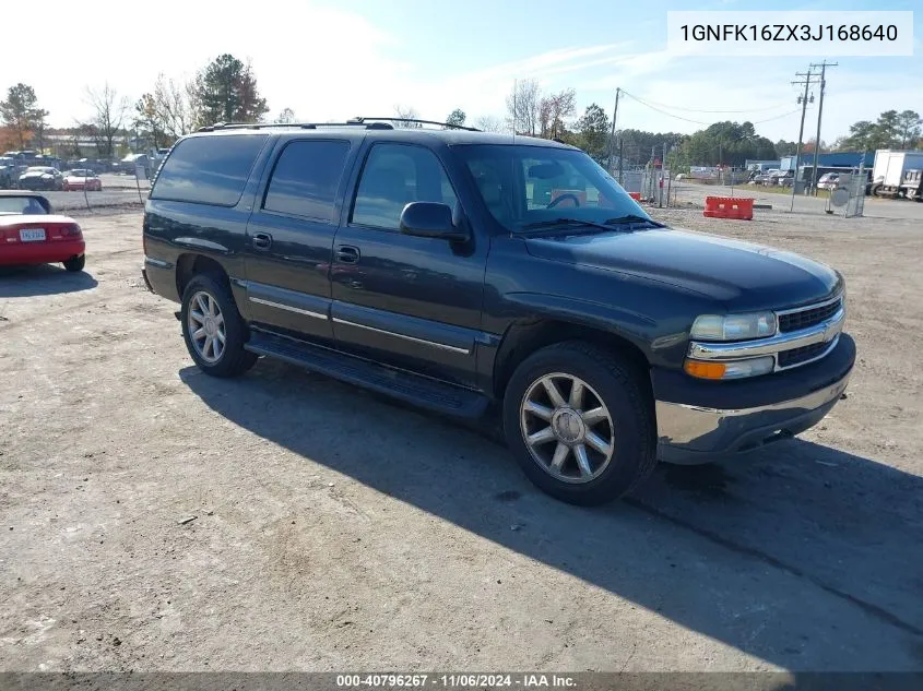 2003 Chevrolet Suburban 1500 Lt VIN: 1GNFK16ZX3J168640 Lot: 40796267