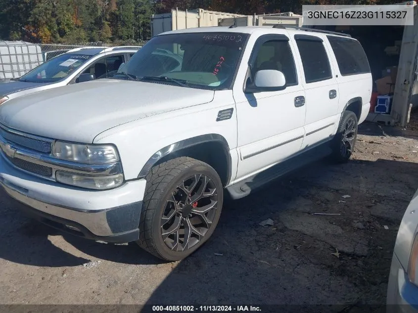 3GNEC16Z23G115327 2003 Chevrolet Suburban 1500 Lt