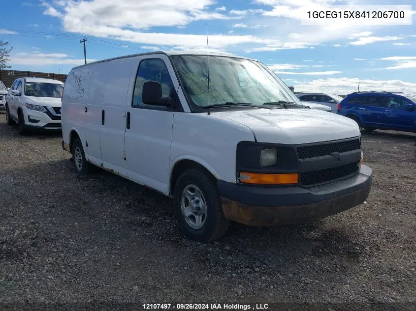 2004 Chevrolet Express G1500 VIN: 1GCEG15X841206700 Lot: 12107497