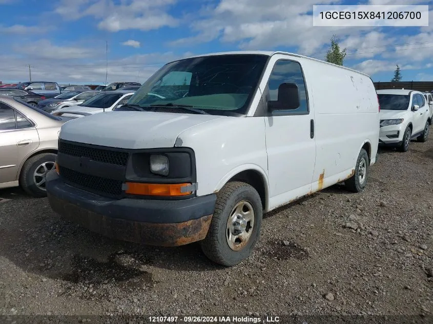 2004 Chevrolet Express G1500 VIN: 1GCEG15X841206700 Lot: 12107497