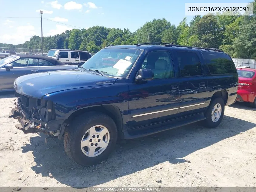 2004 Chevrolet Suburban 1500 Lt VIN: 3GNEC16ZX4G122091 Lot: 39755093