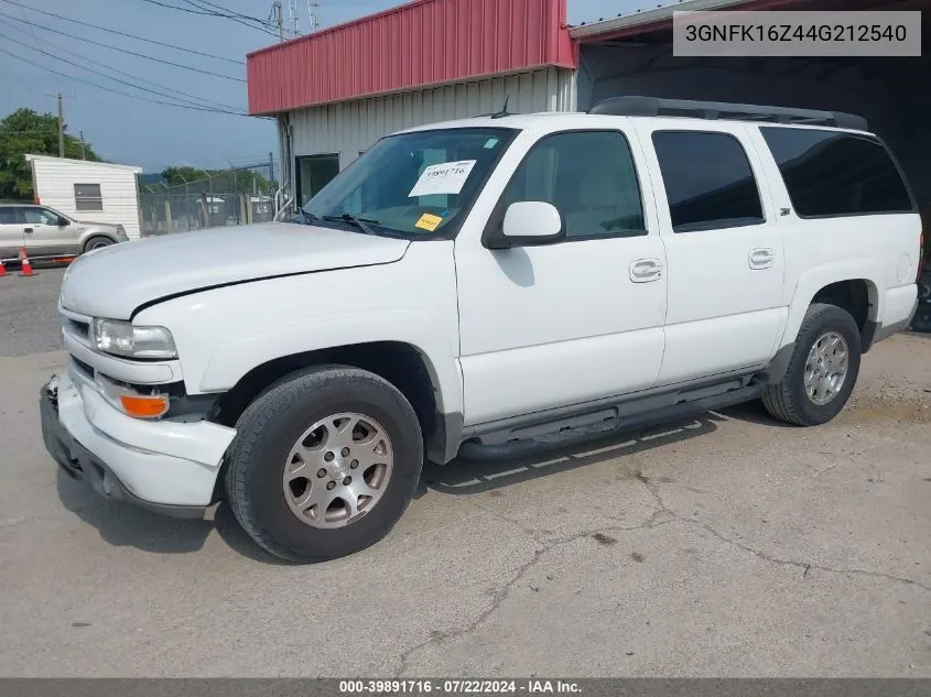 2004 Chevrolet Suburban 1500 Z71 VIN: 3GNFK16Z44G212540 Lot: 39891716