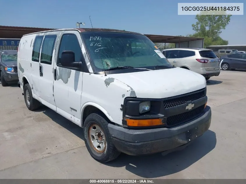 2004 Chevrolet Express VIN: 1GCGG25U441184375 Lot: 40068815