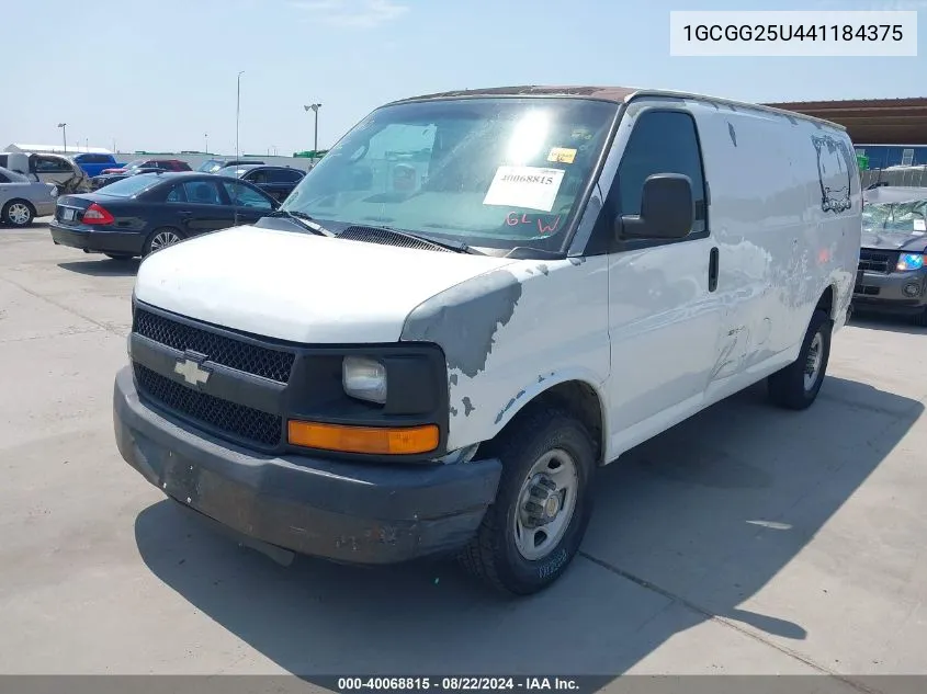 2004 Chevrolet Express VIN: 1GCGG25U441184375 Lot: 40068815