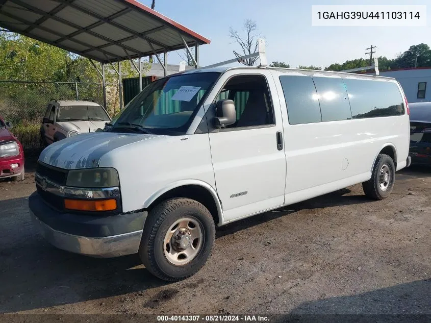 2004 Chevrolet Express VIN: 1GAHG39U441103114 Lot: 40143307