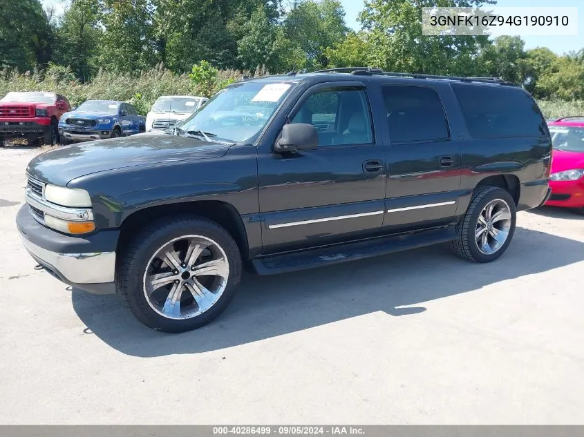 2004 Chevrolet Suburban 1500 Lt VIN: 3GNFK16Z94G190910 Lot: 40286499