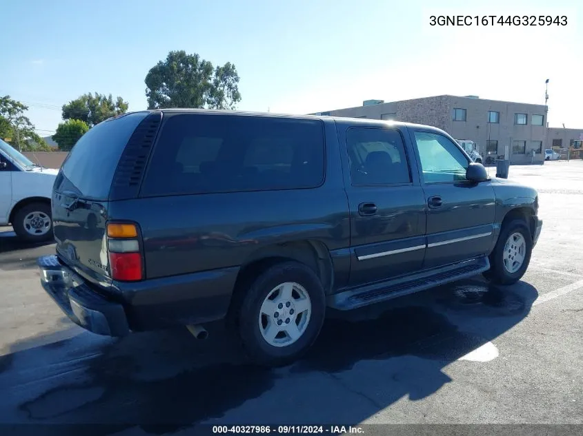 2004 Chevrolet Suburban 1500 Ls VIN: 3GNEC16T44G325943 Lot: 40327986