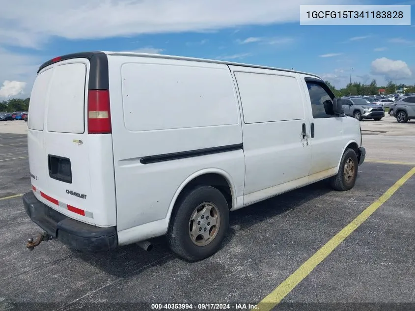 2004 Chevrolet Express VIN: 1GCFG15T341183828 Lot: 40353994