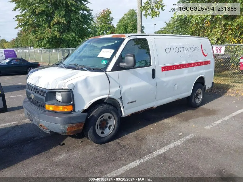 2004 Chevrolet Express VIN: 1GCGG25V941231358 Lot: 40385724