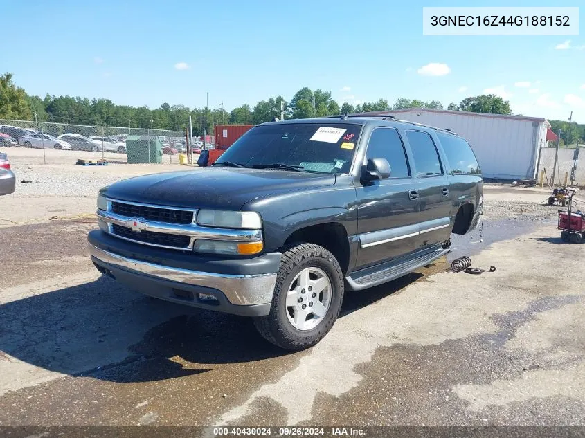 2004 Chevrolet Suburban 1500 Lt VIN: 3GNEC16Z44G188152 Lot: 40430024