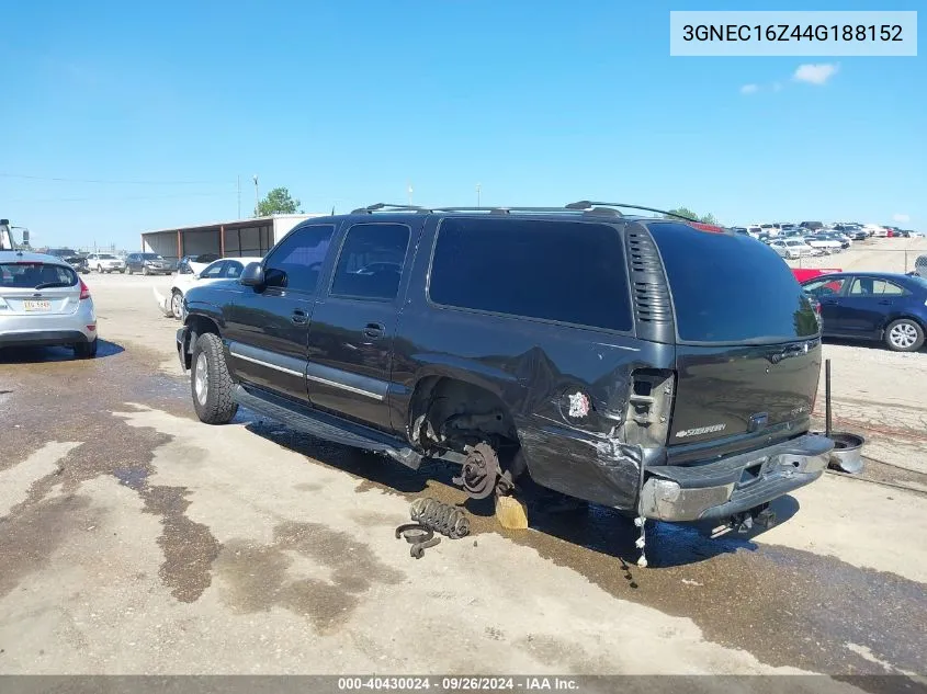 2004 Chevrolet Suburban 1500 Lt VIN: 3GNEC16Z44G188152 Lot: 40430024