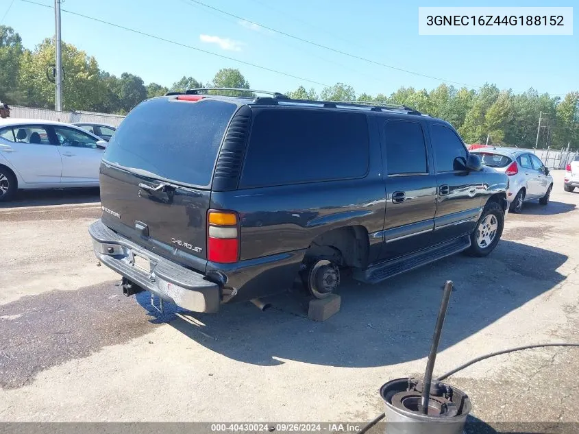 2004 Chevrolet Suburban 1500 Lt VIN: 3GNEC16Z44G188152 Lot: 40430024