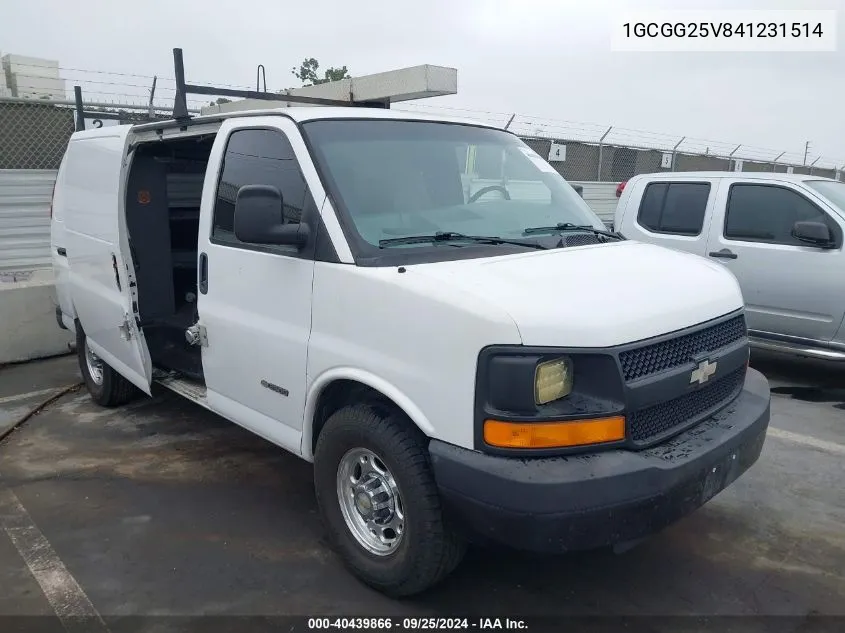 2004 Chevrolet Express VIN: 1GCGG25V841231514 Lot: 40439866