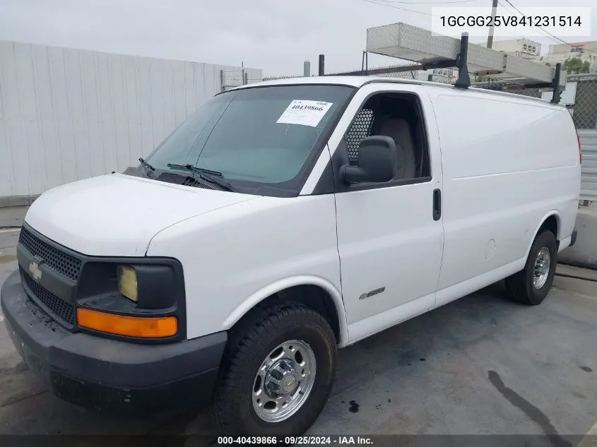 2004 Chevrolet Express VIN: 1GCGG25V841231514 Lot: 40439866