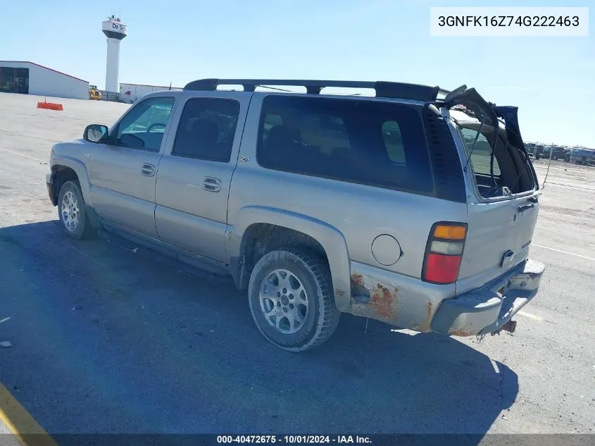 2004 Chevrolet Suburban 1500 Z71 VIN: 3GNFK16Z74G222463 Lot: 40472675