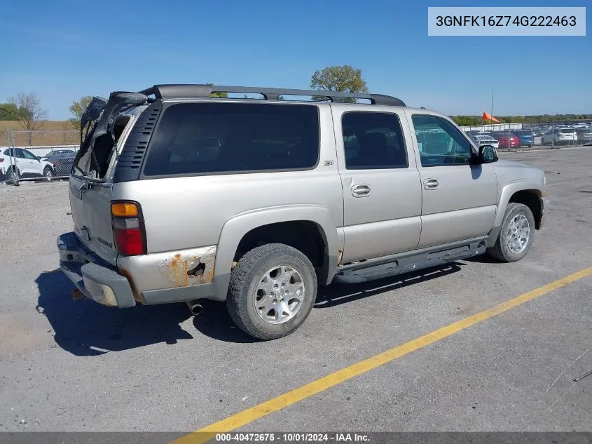 2004 Chevrolet Suburban 1500 K1500 VIN: 3GNFK16Z74G222463 Lot: 40472675