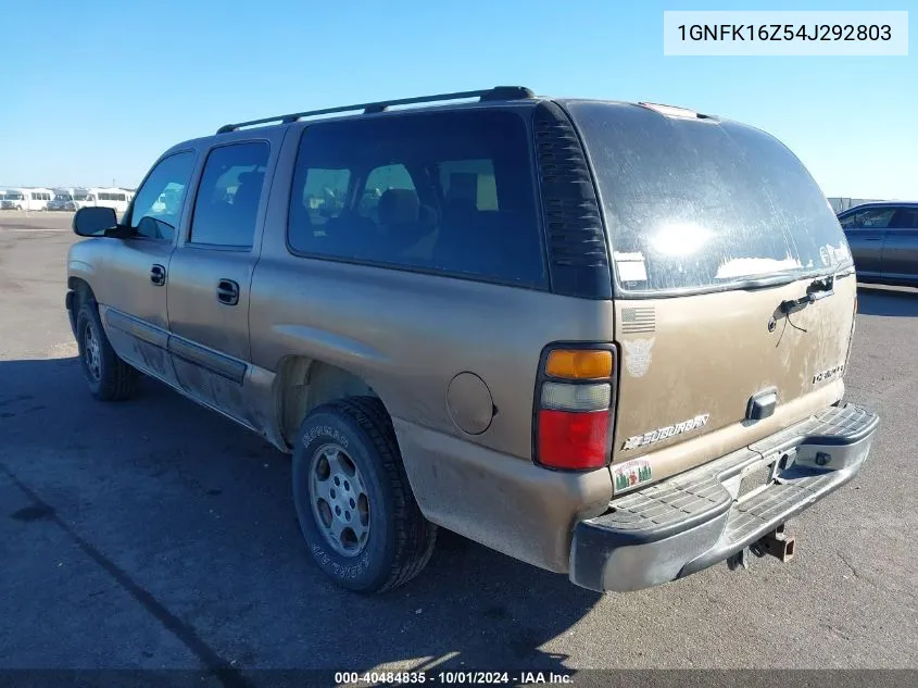 2004 Chevrolet Suburban 1500 K1500 VIN: 1GNFK16Z54J292803 Lot: 40484835