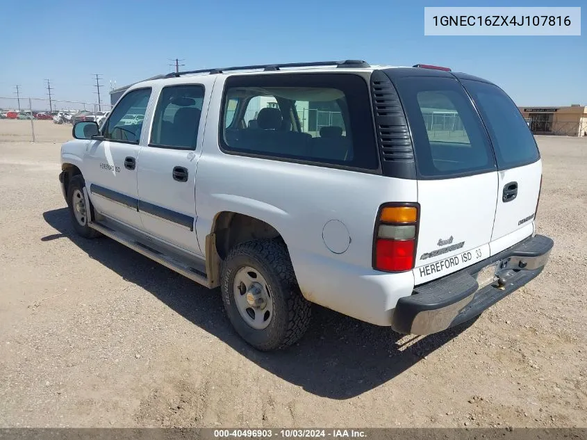 2004 Chevrolet Suburban 1500 Ls VIN: 1GNEC16ZX4J107816 Lot: 40496903