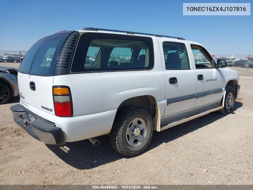 2004 Chevrolet Suburban 1500 Ls VIN: 1GNEC16ZX4J107816 Lot: 40496903