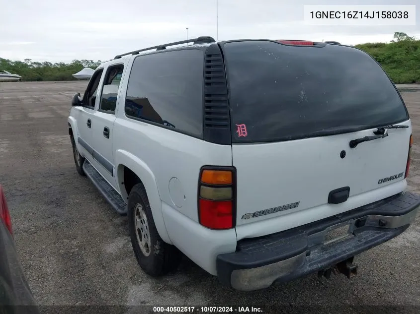 2004 Chevrolet Suburban 1500 Ls VIN: 1GNEC16Z14J158038 Lot: 40502517