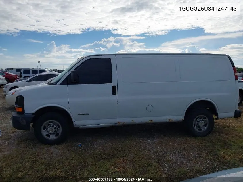 2004 Chevrolet Express VIN: 1GCGG25U341247143 Lot: 40507199