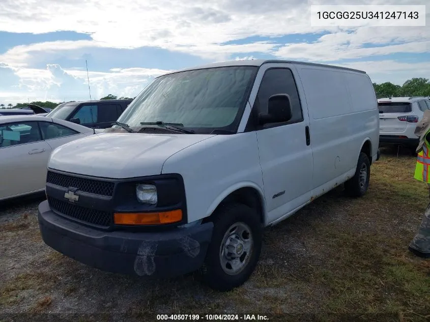 2004 Chevrolet Express VIN: 1GCGG25U341247143 Lot: 40507199