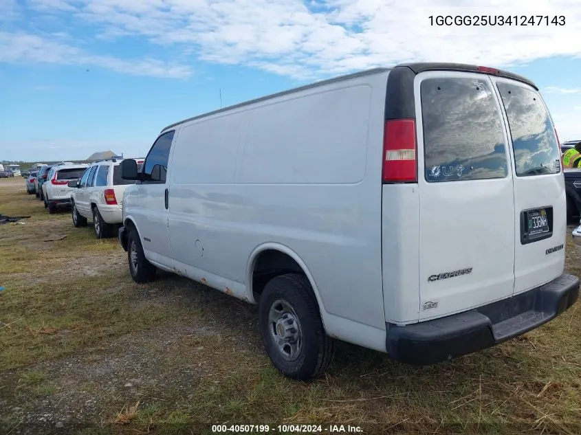 2004 Chevrolet Express VIN: 1GCGG25U341247143 Lot: 40507199