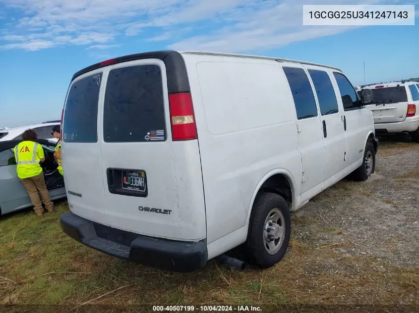 2004 Chevrolet Express VIN: 1GCGG25U341247143 Lot: 40507199