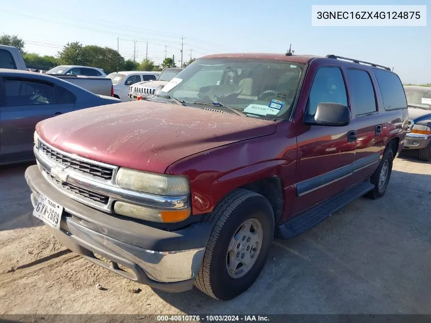 2004 Chevrolet Suburban 1500 Ls VIN: 3GNEC16ZX4G124875 Lot: 40510776