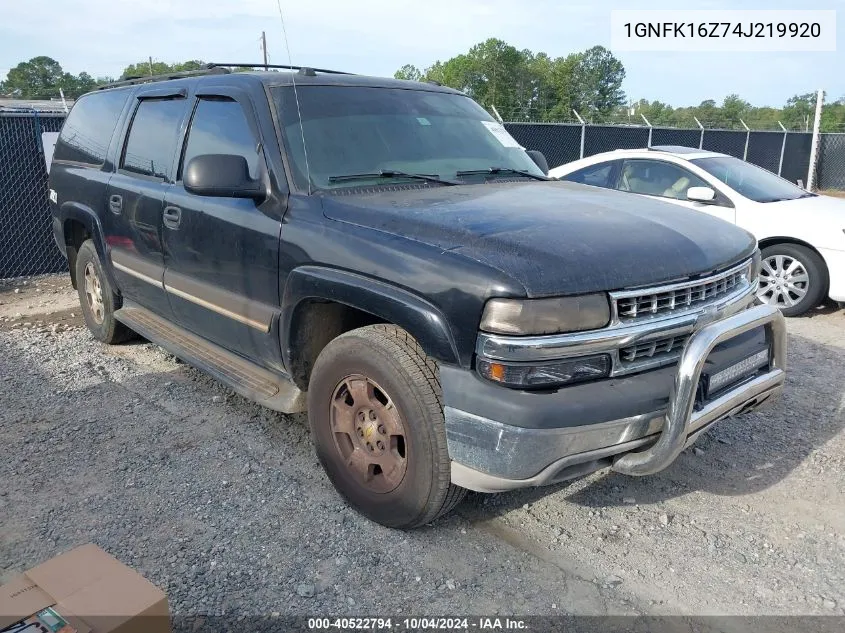 1GNFK16Z74J219920 2004 Chevrolet Suburban 1500 Ls