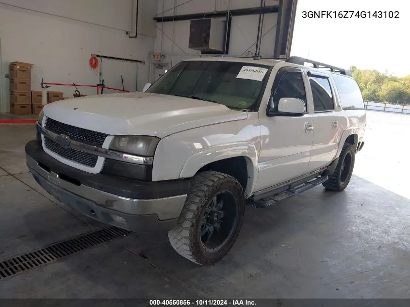 2004 Chevrolet Suburban 1500 Z71 VIN: 3GNFK16Z74G143102 Lot: 40550856