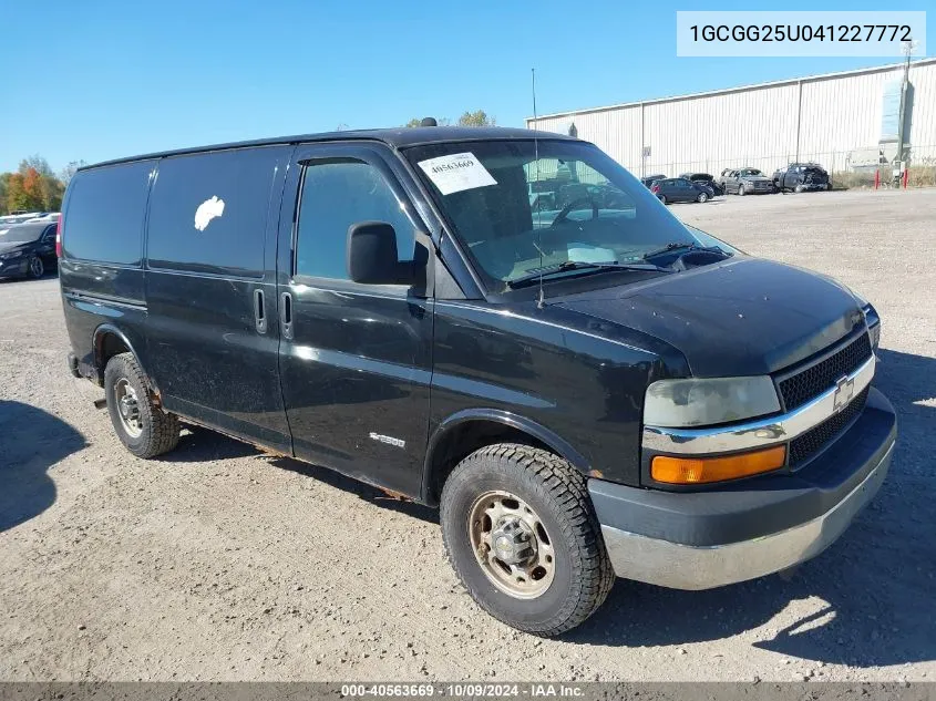 2004 Chevrolet Express VIN: 1GCGG25U041227772 Lot: 40563669