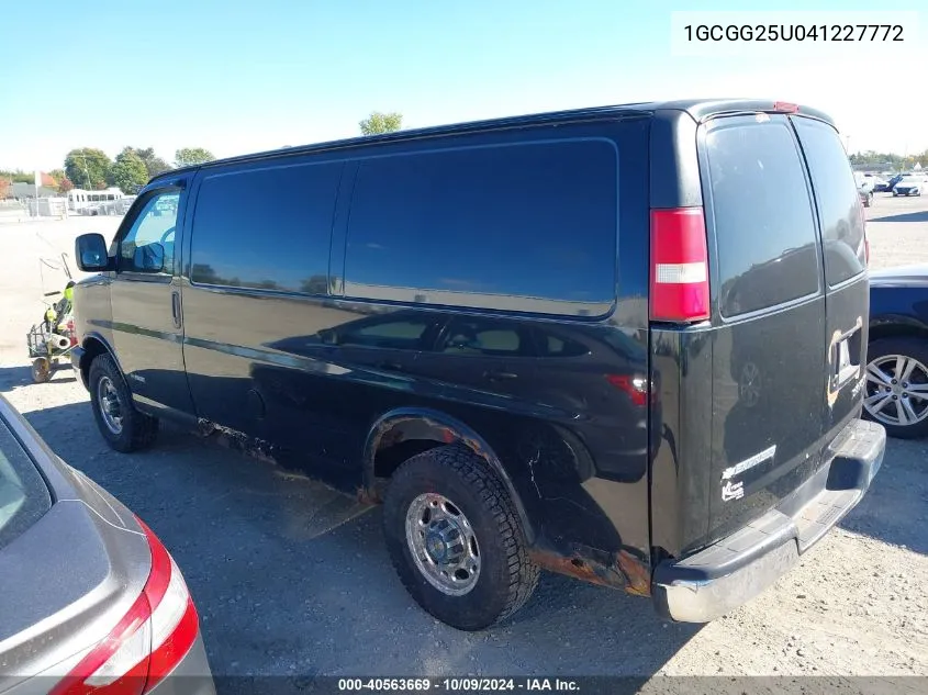 2004 Chevrolet Express VIN: 1GCGG25U041227772 Lot: 40563669