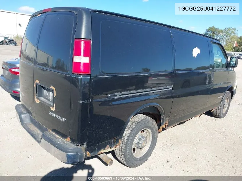 2004 Chevrolet Express VIN: 1GCGG25U041227772 Lot: 40563669