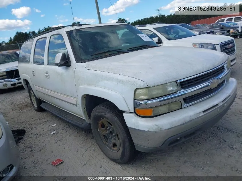 2004 Chevrolet Suburban 1500 Lt VIN: 3GNEC16Z84G286181 Lot: 40601403