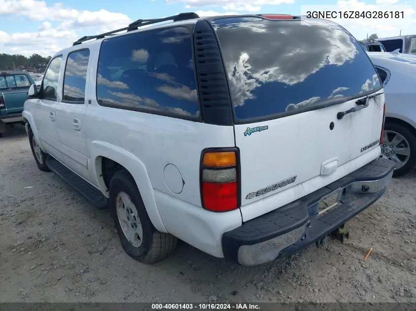 2004 Chevrolet Suburban 1500 Lt VIN: 3GNEC16Z84G286181 Lot: 40601403