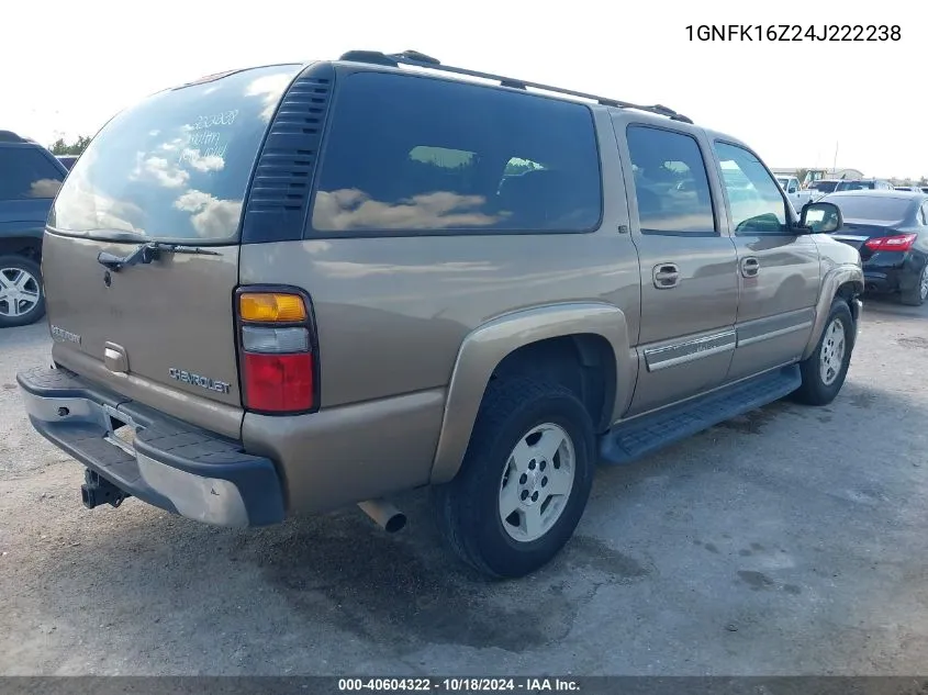 2004 Chevrolet Suburban 1500 Lt VIN: 1GNFK16Z24J222238 Lot: 40604322