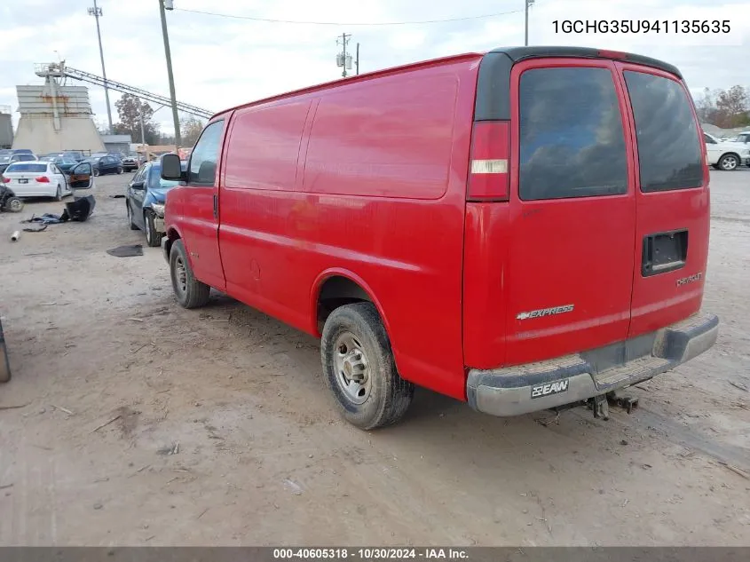 2004 Chevrolet Express VIN: 1GCHG35U941135635 Lot: 40605318