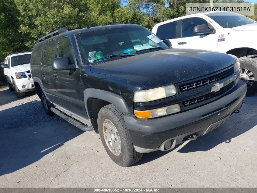 2004 Chevrolet Suburban 1500 Z71 VIN: 3GNFK16Z14G315186 Lot: 40610852