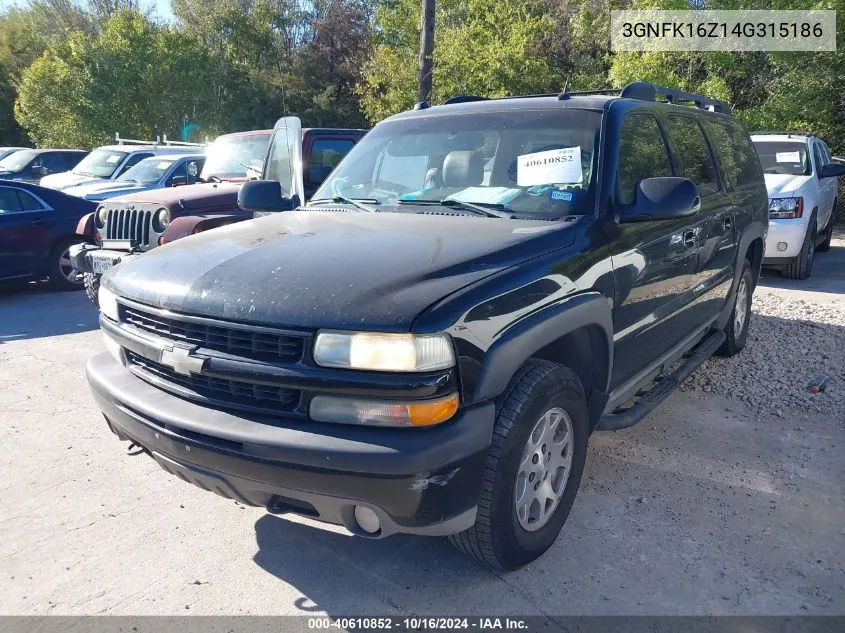 2004 Chevrolet Suburban 1500 Z71 VIN: 3GNFK16Z14G315186 Lot: 40610852