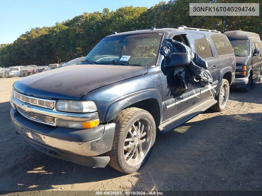 2004 Chevrolet Suburban 1500 Lt VIN: 3GNFK16T04G294746 Lot: 40625583