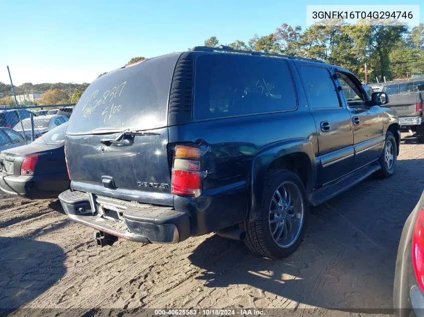 2004 Chevrolet Suburban 1500 Lt VIN: 3GNFK16T04G294746 Lot: 40625583