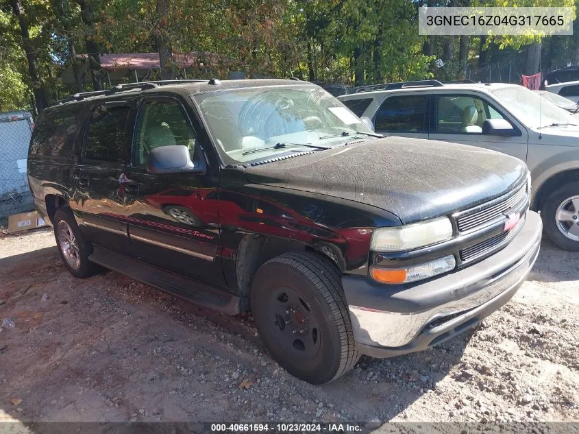 2004 Chevrolet Suburban 1500 Lt VIN: 3GNEC16Z04G317665 Lot: 40661594