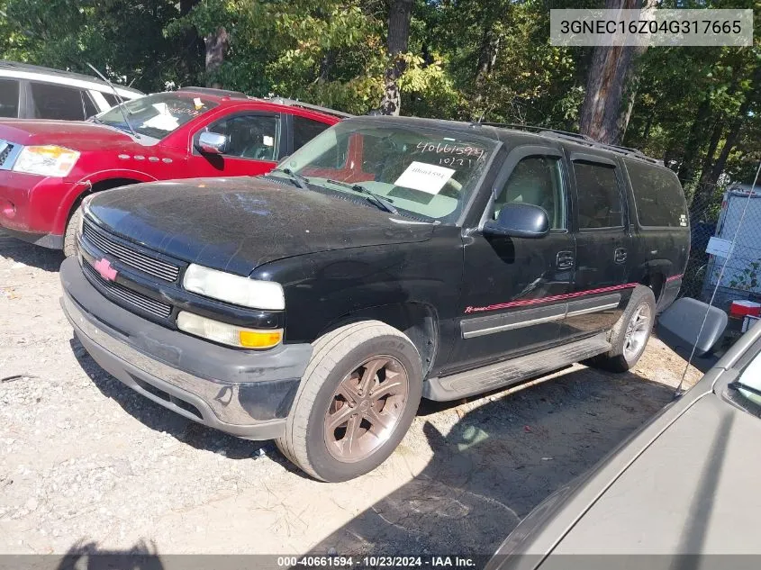 2004 Chevrolet Suburban 1500 Lt VIN: 3GNEC16Z04G317665 Lot: 40661594