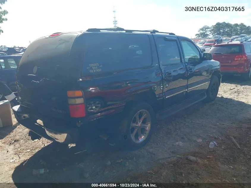 2004 Chevrolet Suburban 1500 Lt VIN: 3GNEC16Z04G317665 Lot: 40661594