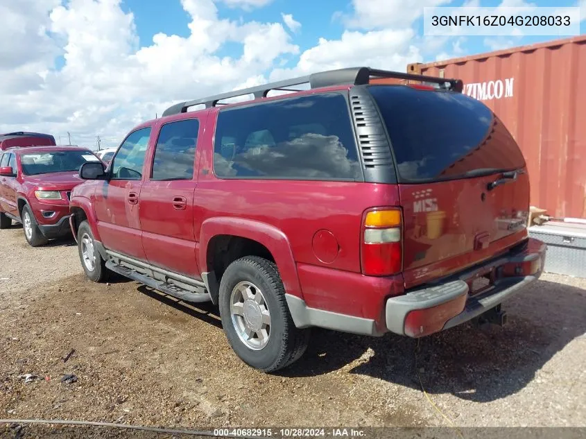 2004 Chevrolet Suburban 1500 Z71 VIN: 3GNFK16Z04G208033 Lot: 40682915