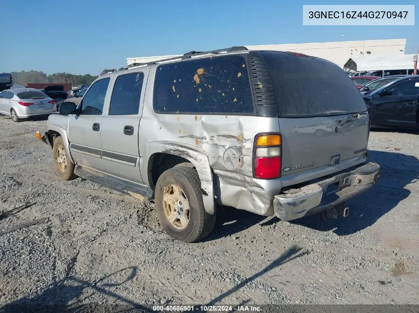 2004 Chevrolet Suburban 1500 Ls VIN: 3GNEC16Z44G270947 Lot: 40686901